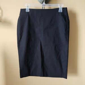 Elle Black Stretch Knee Length Pencil Pull on Skirt Size S